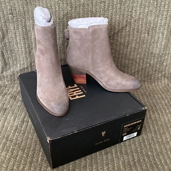Frye Cameron Chevron bootie, 7.5, Grey/Elephant